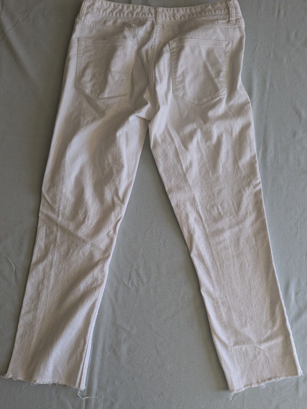 Gap Real Straight White Raw Edge Jeans - Picture 5 of 7